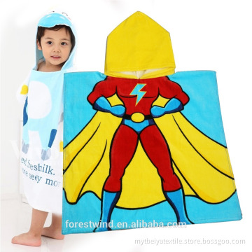 High Quality Customized Printed Cartoon Child Hooded Towel